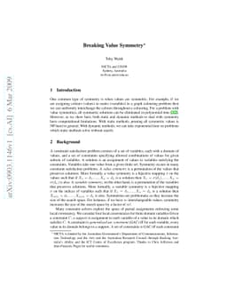 Breaking Value Symmetry