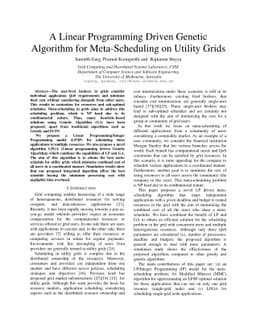 A Linear Programming Driven Genetic Algorithm for Meta-Scheduling on
  Utility Grids
