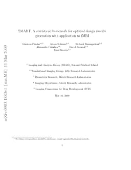 SMART: A statistical framework for optimal design matrix generation with
  application to fMRI
