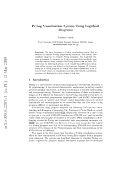 Prolog Visualization System Using Logichart Diagrams
