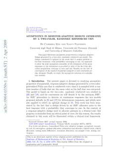 Asymptotics in response-adaptive designs generated by a two-color,
  randomly reinforced urn