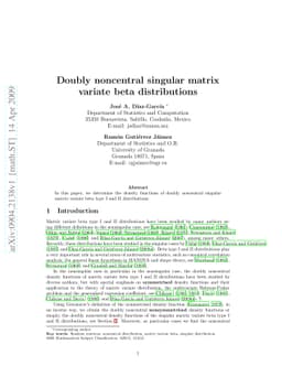 Doubly noncentral singular matrix variate beta distributions