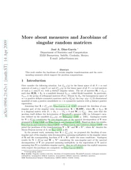 Measures and Jacobians of singular random matrices