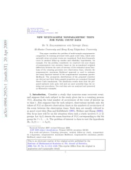New multi-sample nonparametric tests for panel count data