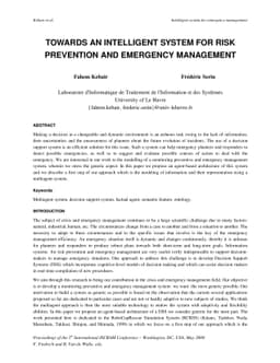 Towards an Intelligent System for Risk Prevention and Management