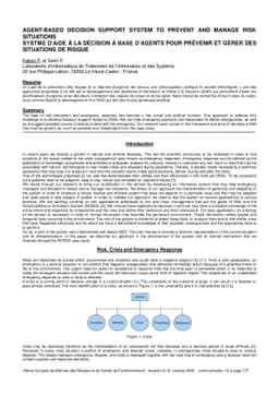 Agent-Based Decision Support System to Prevent and Manage Risk
  Situations