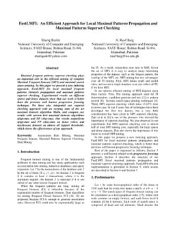 FastLMFI: An Efficient Approach for Local Maximal Patterns Propagation
  and Maximal Patterns Superset Checking