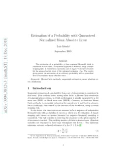 Estimation of a Probability with Guaranteed Normalized Mean Absolute
  Error