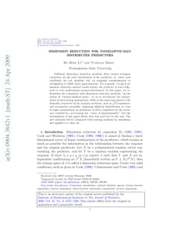 Dimension reduction for nonelliptically distributed predictors