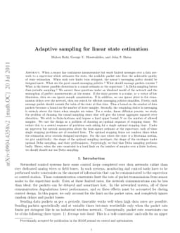 Adaptive sampling for linear state estimation