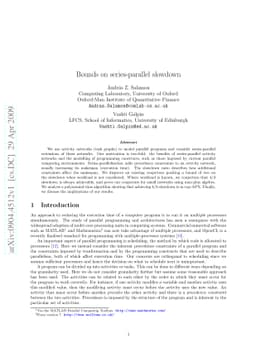 Bounds on series-parallel slowdown