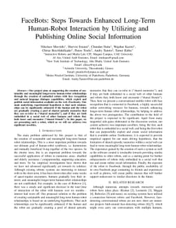 FaceBots: Steps Towards Enhanced Long-Term Human-Robot Interaction by
  Utilizing and Publishing Online Social Information