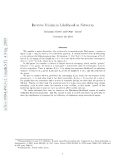 Iterative Maximum Likelihood on Networks