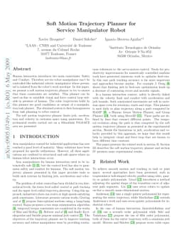 Soft Motion Trajectory Planner for Service Manipulator Robot