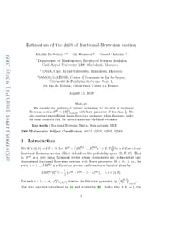 Estimation of the drift of fractional Brownian motion