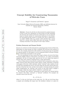 Concept Stability for Constructing Taxonomies of Web-site Users
