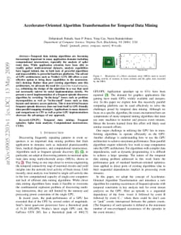 Accelerator-Oriented Algorithm Transformation for Temporal Data Mining