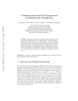 Combining Supervised and Unsupervised Learning for GIS Classification