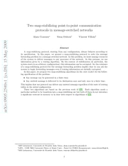 Two snap-stabilizing point-to-point communication protocols in
  message-switched networks