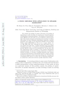 A sticky HDP-HMM with application to speaker diarization