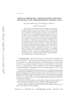 Skellam shrinkage: Wavelet-based intensity estimation for inhomogeneous
  Poisson data