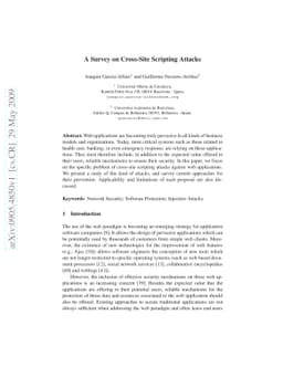 A Survey on Cross-Site Scripting Attacks