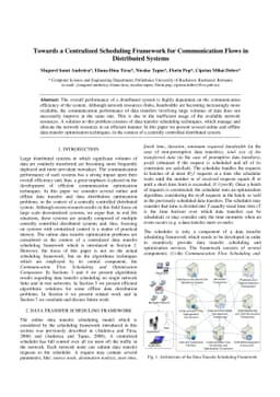 Towards a Centralized Scheduling Framework for Communication Flows in
  Distributed Systems