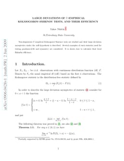 Large deviations of U-empirical Kolmogorov-Smirnov tests, and their
  efficiency