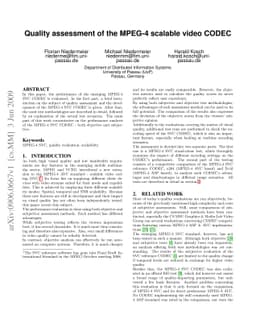 Quality assessment of the MPEG-4 scalable video CODEC