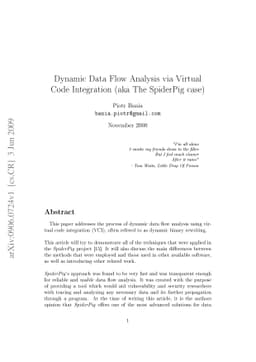 Dynamic Data Flow Analysis via Virtual Code Integration (aka The
  SpiderPig case)
