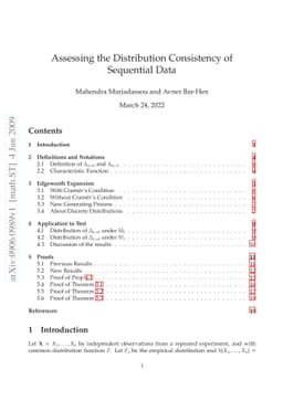 Assessing the Distribution Consistency of Sequential Data
