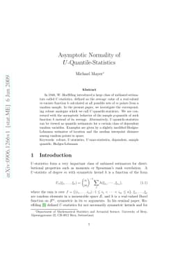 U-Quantile-Statistics