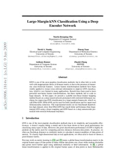 Large-Margin kNN Classification Using a Deep Encoder Network