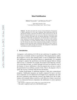Ideal Stabilization