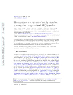The asymptotic structure of nearly unstable non-negative integer-valued
  AR(1) models