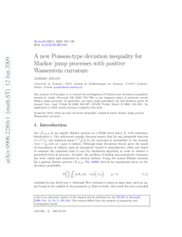 A new Poisson-type deviation inequality for Markov jump processes with
  positive Wasserstein curvature