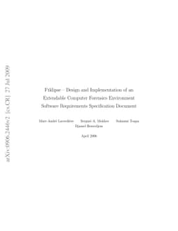 Ftklipse - Design and Implementation of an Extendable Computer Forensics
  Environment: Software Requirements Specification Document