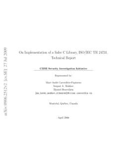 On Implementation of a Safer C Library, ISO/IEC TR 24731