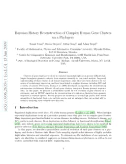 Bayesian History Reconstruction of Complex Human Gene Clusters on a
  Phylogeny