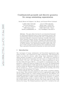 Combinatorial pyramids and discrete geometry for energy-minimizing
  segmentation
