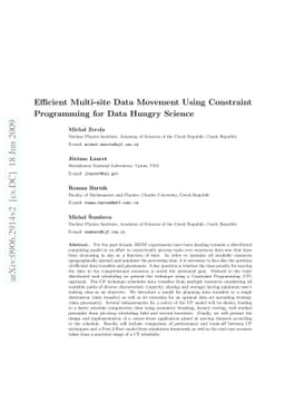 Efficient Multi-site Data Movement Using Constraint Programming for Data
  Hungry Science