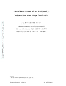 Deformable Model with a Complexity Independent from Image Resolution
