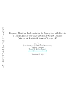 Feynman Algorithm Implementation for Comparison with Euler in a Uniform
  Elastic Two-Layer 2D and 3D Object Dynamic Deformation Framework in OpenGL
  with GUI