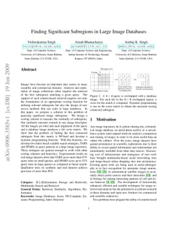 Finding Significant Subregions in Large Image Databases