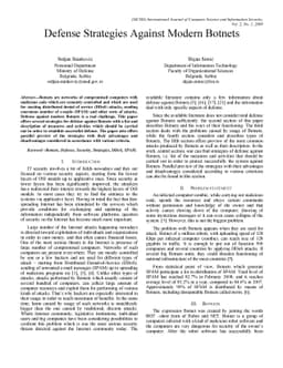 Defense Strategies Against Modern Botnets