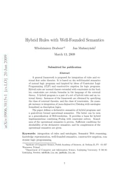 Hybrid Rules with Well-Founded Semantics