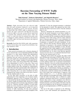 Bayesian Forecasting of WWW Traffic on the Time Varying Poisson Model
