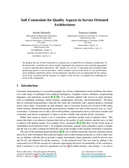 Soft Constraints for Quality Aspects in Service Oriented Architectures