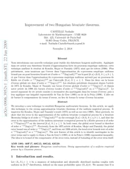 Improvement of two Hungarian bivariate theorems