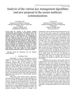 Analysis of the various key management algorithms and new proposal in
  the secure multicast communications